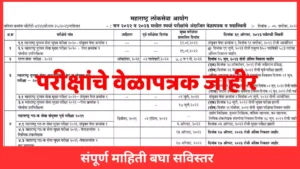 mpsc bharti time table 2023