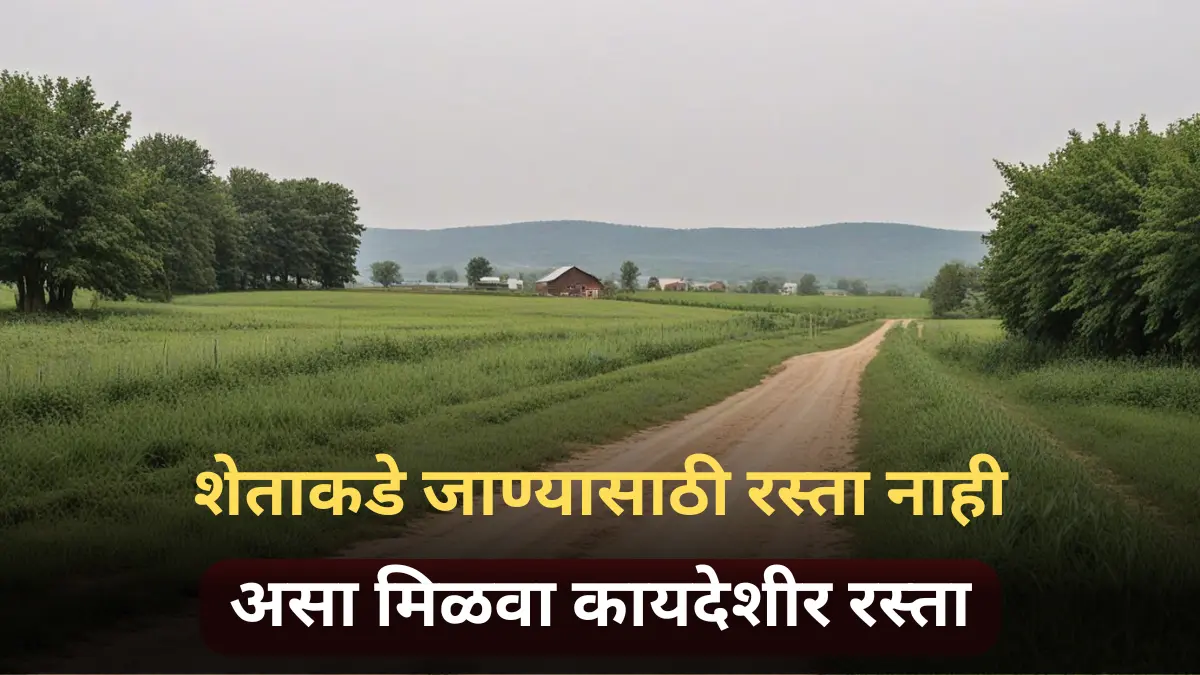 शेताकडे जाण्यासाठी रस्ता नसल्यास कायदेशीर मार्गाने हक्काचा रस्ता कसा मिळवायचा?