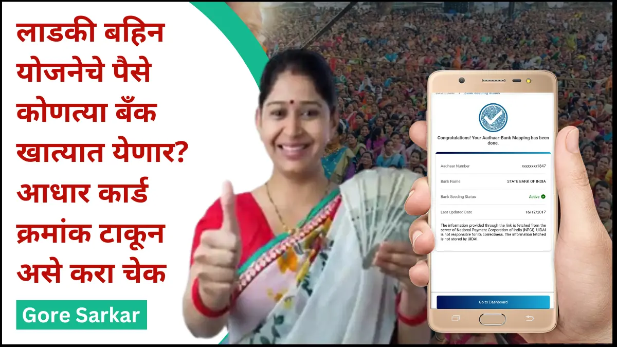 लाडकी बहिन योजनेचे पैसे कोणत्या बँक खात्यात येणार? आधार कार्ड क्रमांक टाकून असे करा चेक