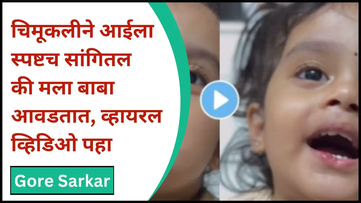 चिमूकलीने आईला स्पष्टच सांगितल की मला बाबा आवडतात, व्हायरल व्हिडिओ पहा