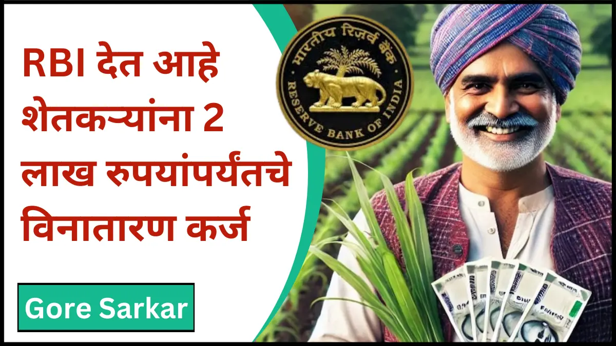 RBI देत आहे शेतकऱ्यांना 2 लाख रुपयांपर्यंतचे विनातारण कर्ज