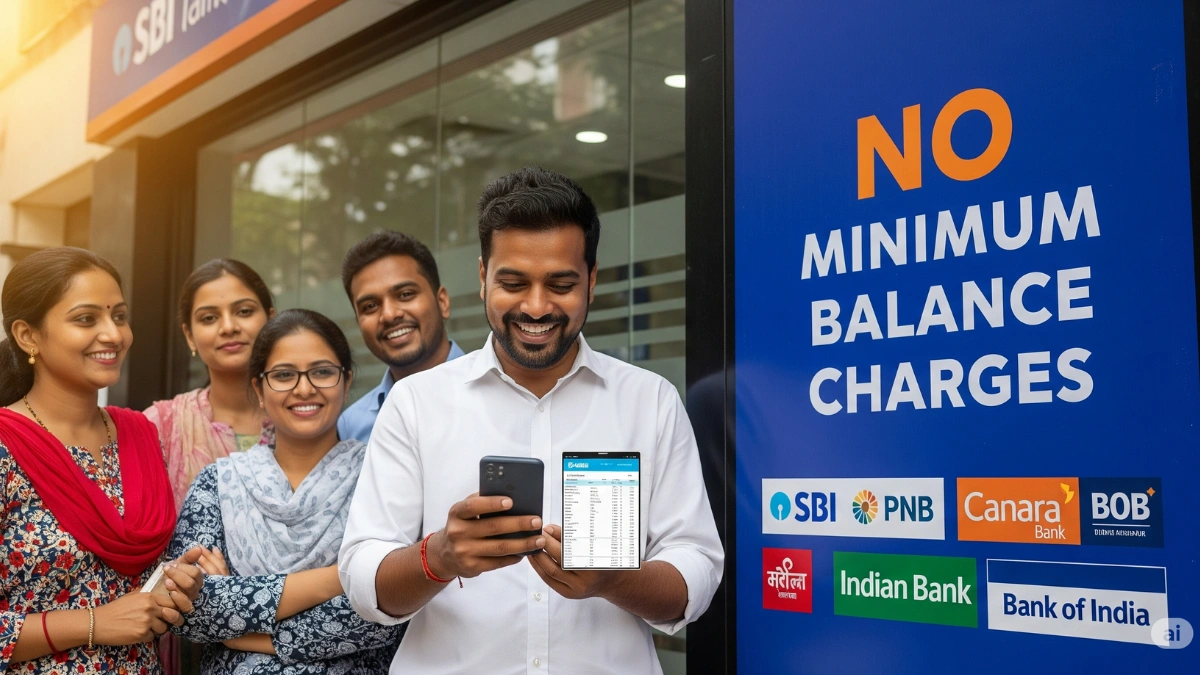 SBI सह 6 बँकांनी मिनिमम बॅलन्स चार्ज केला रद्द, खात्यात पैसे नसले तरी चार्ज नाही