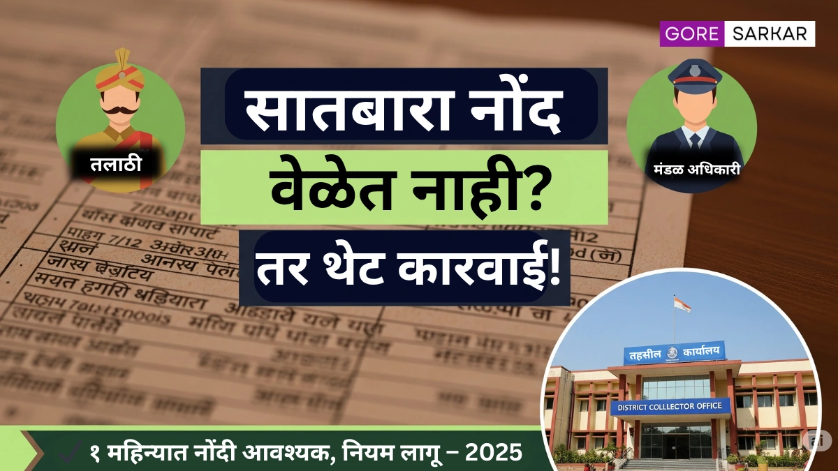 Satbara Utara Update: सातबारा नोंदीसाठी एक महिना कालमर्यादा, विलंब केल्यास कारवाई