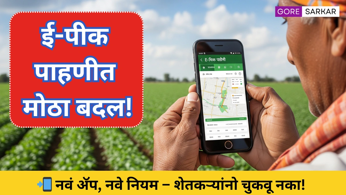 ई-पीक पाहणीमध्ये मोठा बदल! नवीन अ‍ॅप, नवीन नियम – शेतकऱ्यांनी चुकवू नका ही माहिती!