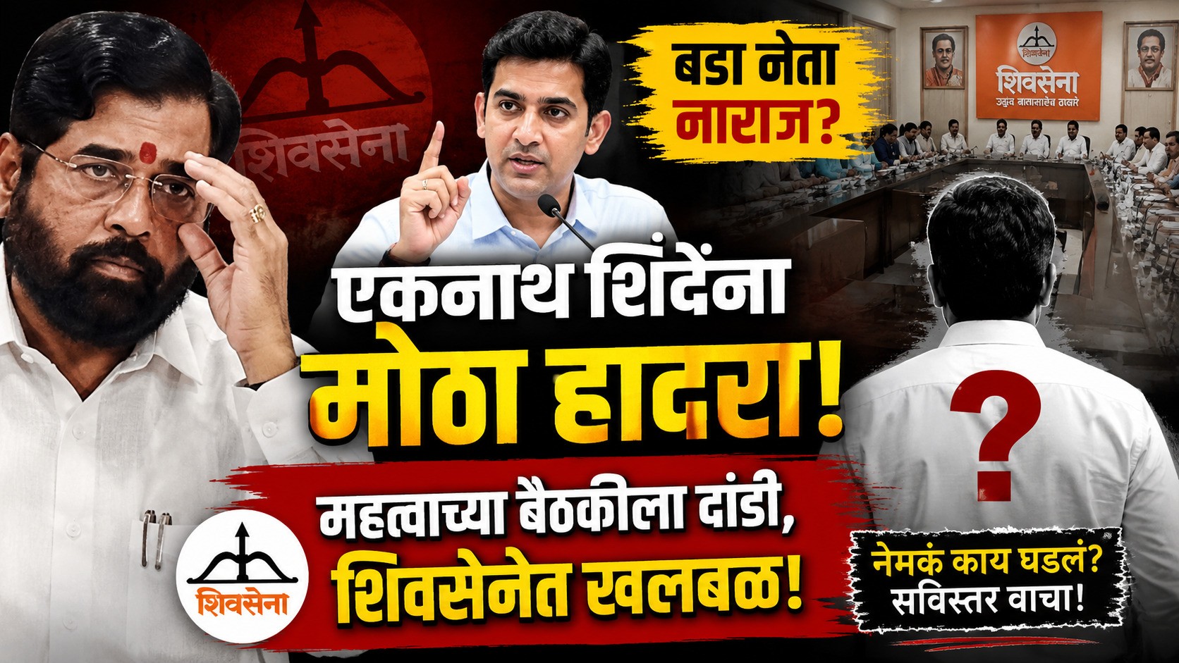 एकनाथ शिंदेंना मोठा धक्का ? नाशिक बैठकीत बडा नेता गायब, शिवसेनेत नाराजीच्या चर्चांना उधाण