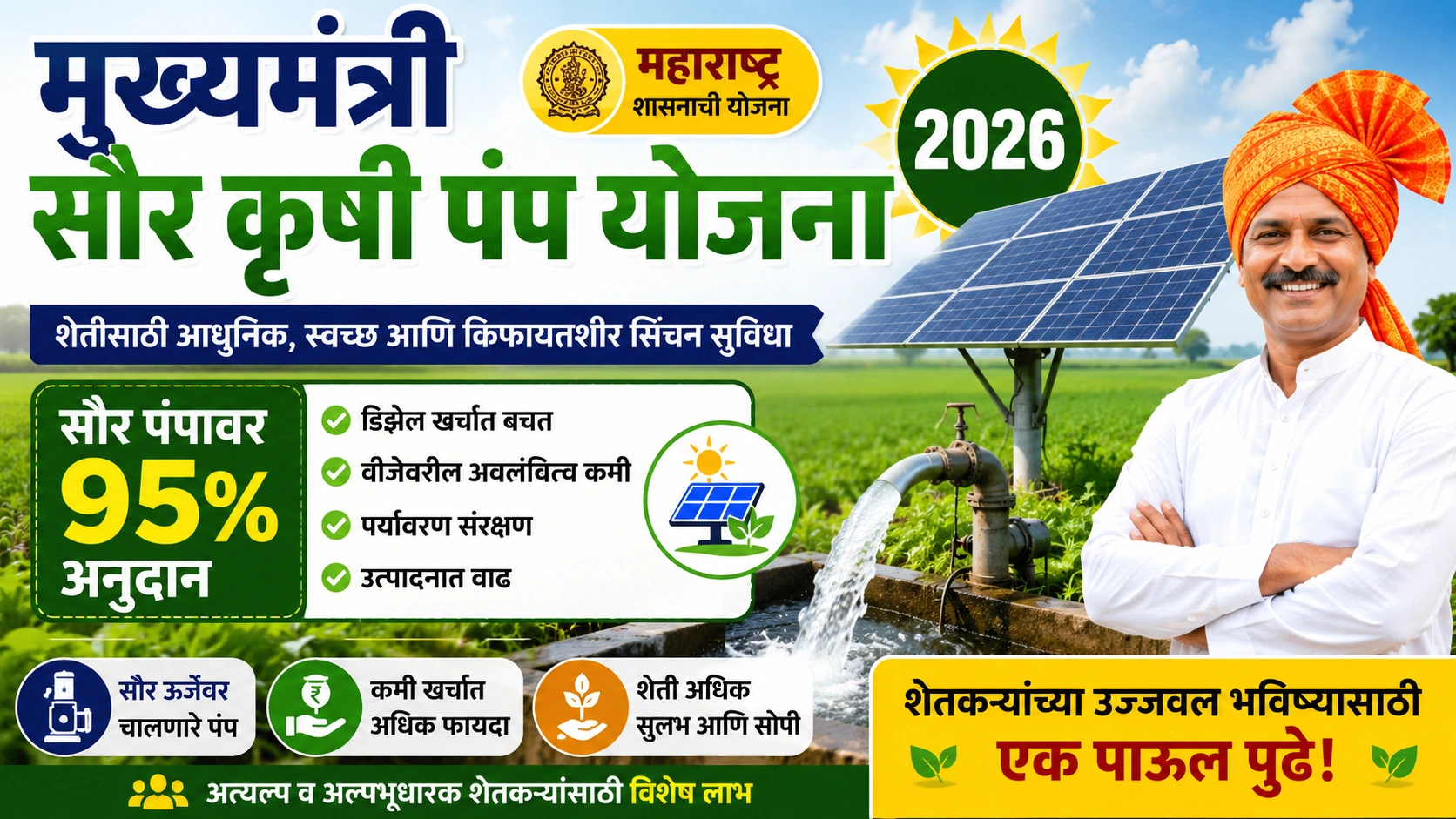 मुख्यमंत्री सौर कृषी पंप योजना महाराष्ट्र 2026 मुख्यमंत्री सौर कृषी पंप योजना महाराष्ट्र 2026