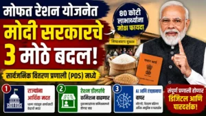 मोफत रेशन योजनेत मोदी सरकारचे तीन मोठे बदल; 80 कोटी लाभार्थ्यांना फायदा