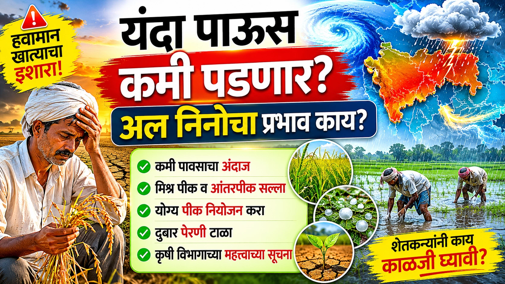 यंदा पाऊस कसा राहणार? ‘अल निनो’चा किती परिणाम ? शेतकऱ्यांसाठी हवामान खात्याचा मोठा इशारा