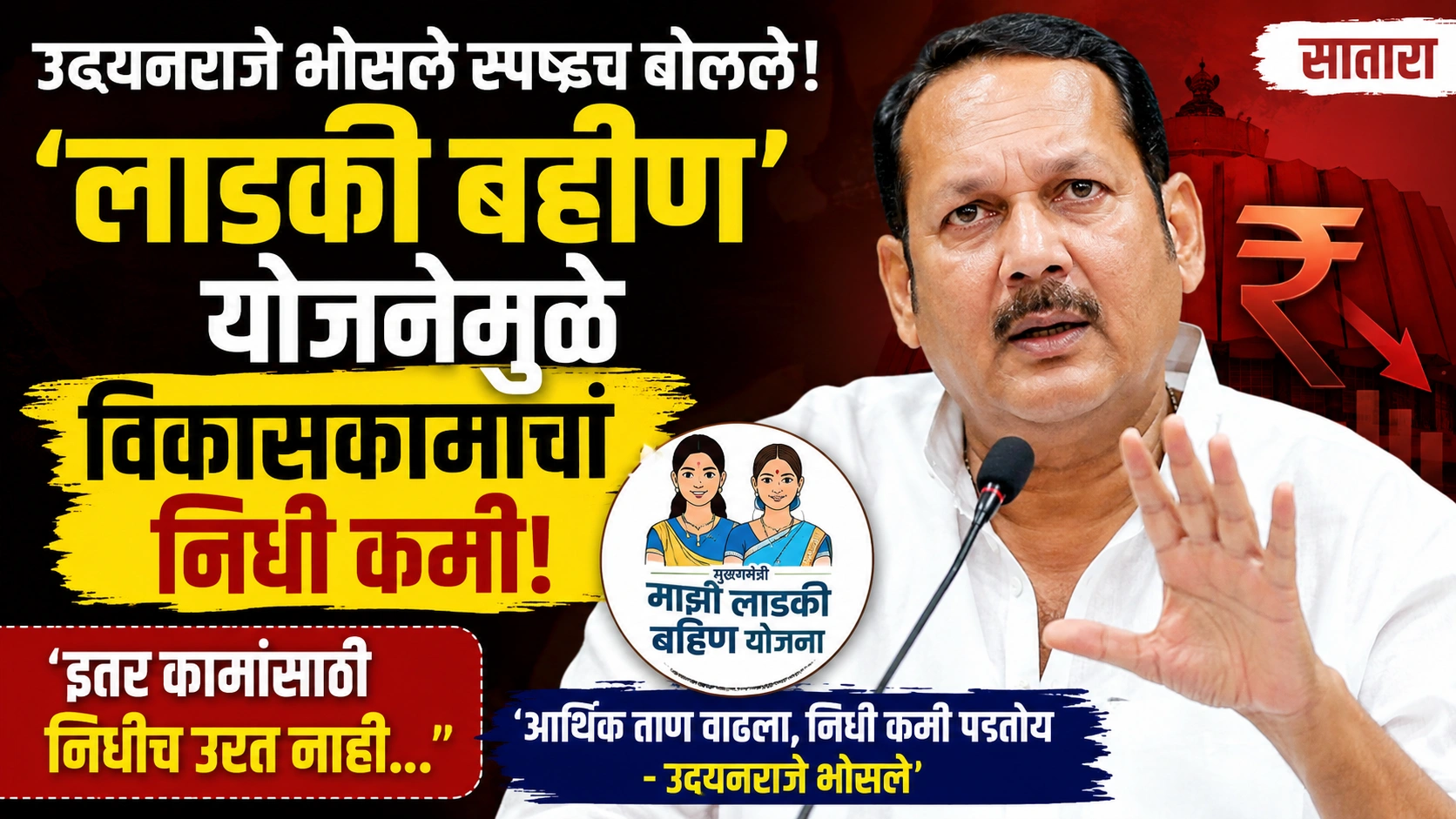 Udayanraje Bhosale On Ladki Bahin Yojana : “इतर विकासकामांसाठी निधीच उरत नाही”; उदयनराजेंचे स्पष्ट वक्तव्य, राजकीय वर्तुळात खळबळ