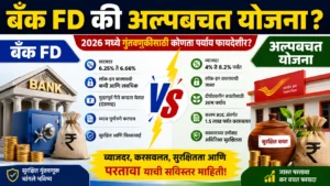 बँक FD की अल्पबचत योजना ? 2026 मध्ये गुंतवणुकीसाठी कोणता पर्याय ठरतोय फायदेशीर? जाणून घ्या सविस्तर माहिती