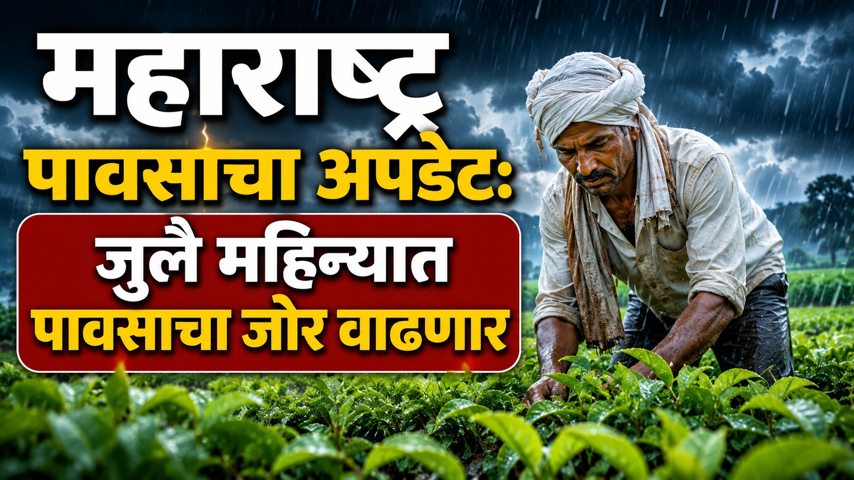 महाराष्ट्र पावसाचा अपडेट: जुलै महिन्यात पावसाचा जोर वाढणार